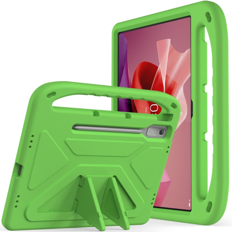 For Lenovo Tab P12 12.7 Handle Portable EVA Shockproof Tablet Case(Green) - Lenovo by buy2fix | Online Shopping UK | buy2fix