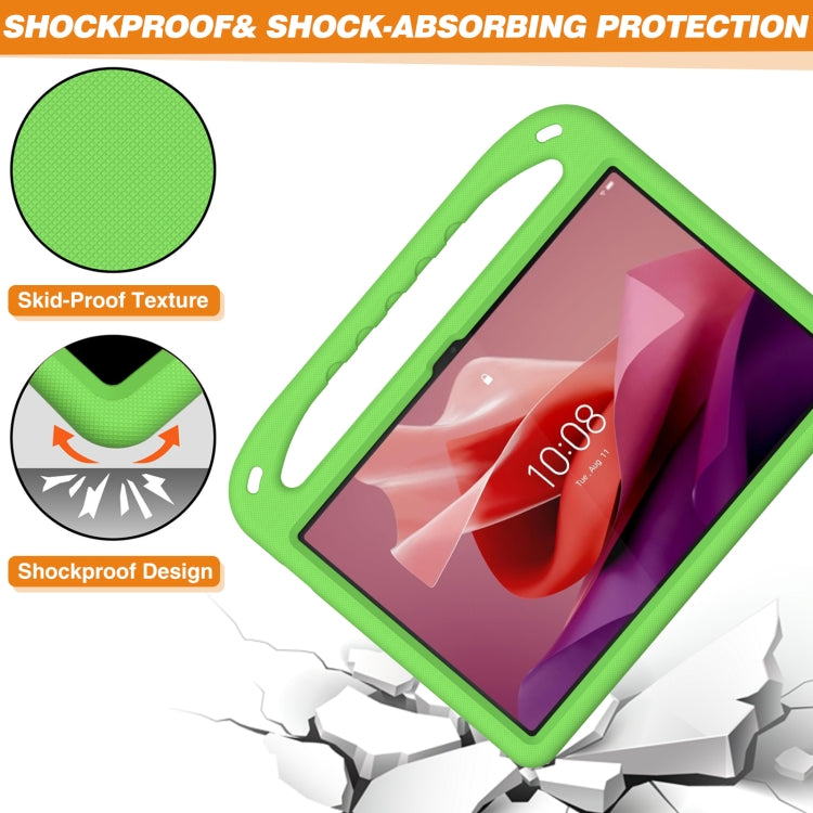 For Lenovo Tab P12 12.7 Handle Portable EVA Shockproof Tablet Case(Green) - Lenovo by buy2fix | Online Shopping UK | buy2fix