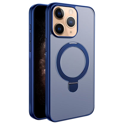 For iPhone 11 Pro Max Multifunctional MagSafe Holder Phone Case(Blue) - iPhone 11 Pro Max Cases by buy2fix | Online Shopping UK | buy2fix