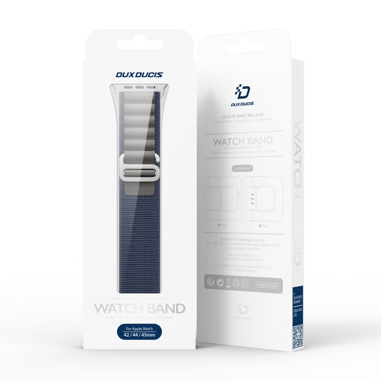 For Apple Watch SE 2022 40mm DUX DUCIS GS Series Nylon Loop Watch Band(Blue) - Watch Bands by DUX DUCIS | Online Shopping UK | buy2fix