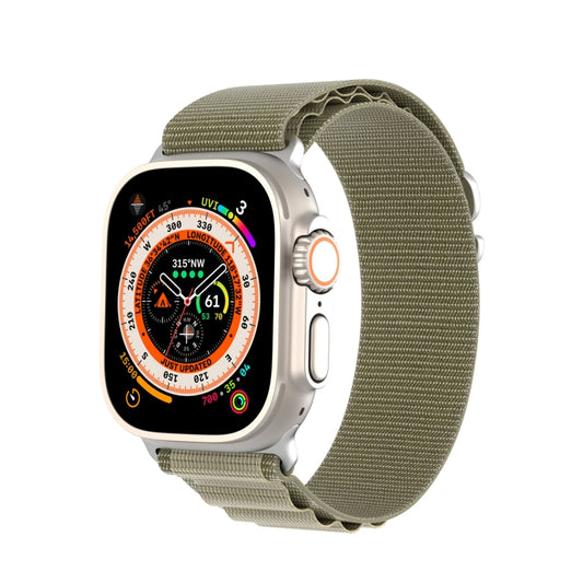 For Apple Watch Ultra 2 49mm DUX DUCIS GS Series Nylon Loop Watch Band(Olive) - Watch Bands by DUX DUCIS | Online Shopping UK | buy2fix