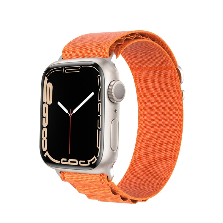 For Apple Watch SE 2023 44mm DUX DUCIS GS Series Nylon Loop Watch Band(Orange) - Watch Bands by DUX DUCIS | Online Shopping UK | buy2fix