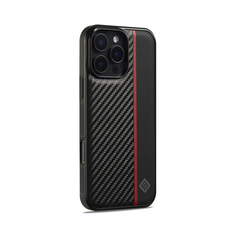 For iPhone 16 Pro Max LC.IMEEKE 3 in 1 Carbon Fiber Texture Shockproof Phone Case(Black) - iPhone 16 Pro Max Cases by LC.IMEEKE | Online Shopping UK | buy2fix