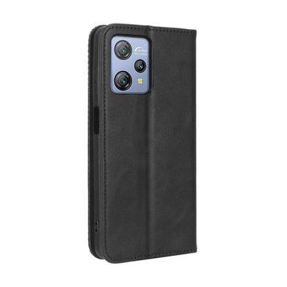 For Blackview A53 / A53 Pro Magnetic Buckle Retro Texture Leather Phone Case(Black) - More Brand by buy2fix | Online Shopping UK | buy2fix