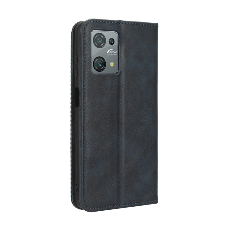 For Blackview Oscal C30 / C30 Pro Magnetic Buckle Retro Texture Leather Phone Case(Blue) - More Brand by buy2fix | Online Shopping UK | buy2fix