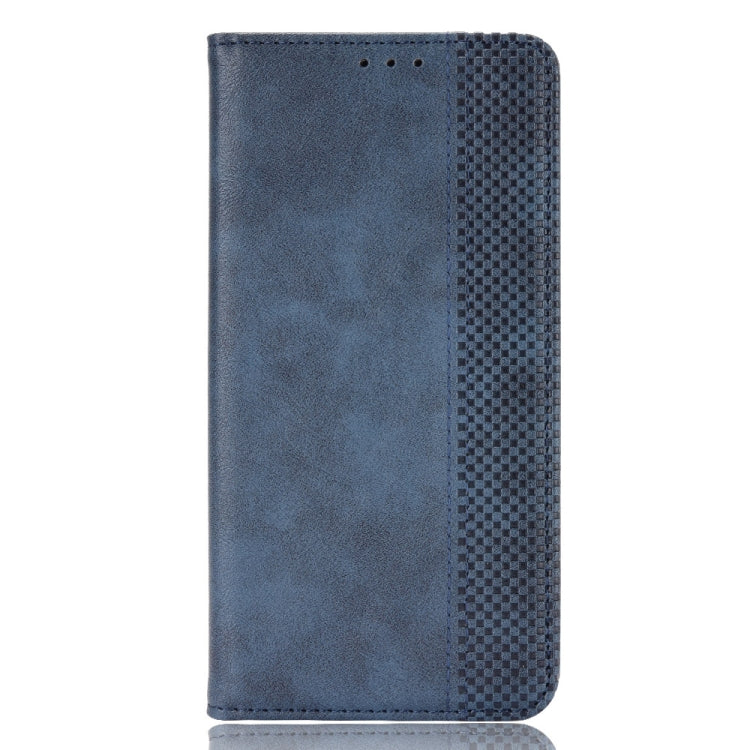 For Blackview Oscal C70 Magnetic Buckle Retro Texture Leather Phone Case(Blue) - More Brand by buy2fix | Online Shopping UK | buy2fix