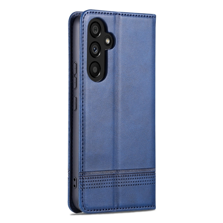 For Samsung Galaxy S23 FE 5G AZNS Magnetic Calf Texture Flip Leather Phone Case(Dark Blue) - Galaxy S23 FE 5G Cases by AZNS | Online Shopping UK | buy2fix