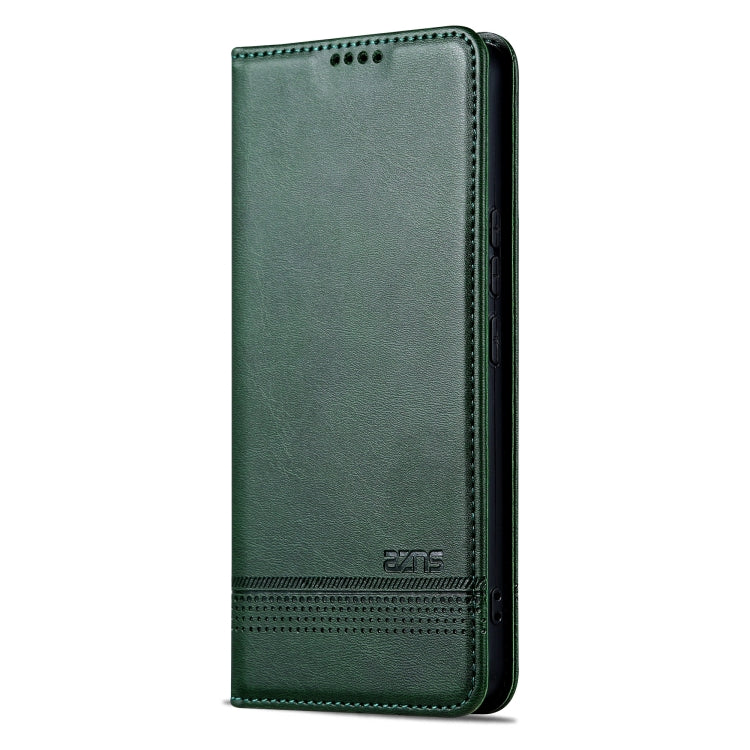 For Samsung Galaxy S24+ 5G AZNS Magnetic Calf Texture Flip Leather Phone Case(Dark Green) - Galaxy S24+ 5G Cases by AZNS | Online Shopping UK | buy2fix