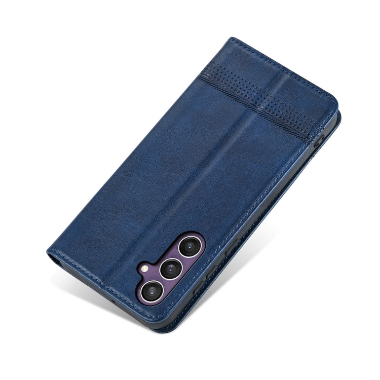 For Samsung Galaxy S24+ 5G AZNS Magnetic Calf Texture Flip Leather Phone Case(Dark Blue) - Galaxy S24+ 5G Cases by AZNS | Online Shopping UK | buy2fix