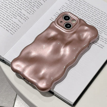 For iPhone 16 Plus Wave Bubbles TPU Phone Case(Pearlescent Brown) - iPhone 16 Plus Cases by buy2fix | Online Shopping UK | buy2fix