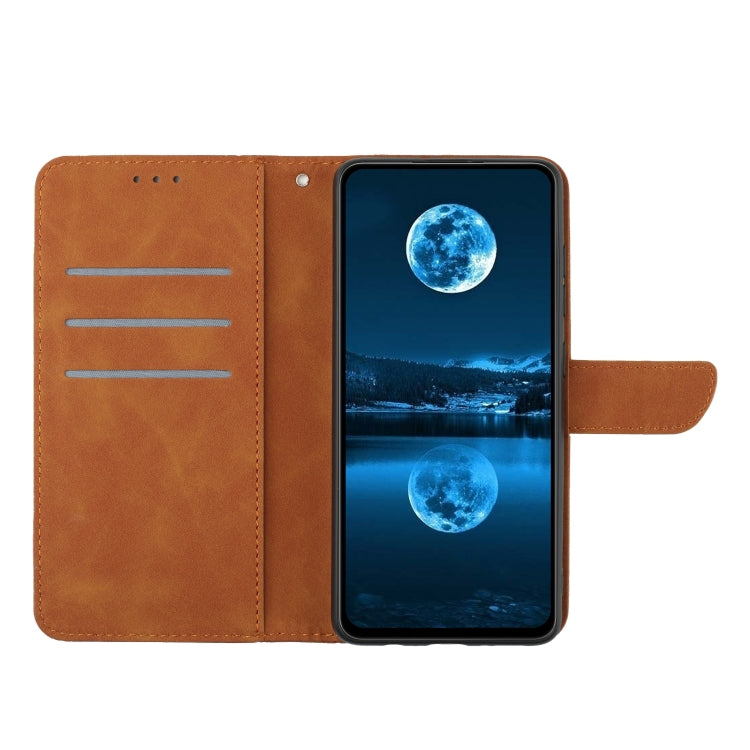 For Google Pixel 9 Stitching Embossed Leather Phone Case(Brown) - Google Cases by buy2fix | Online Shopping UK | buy2fix