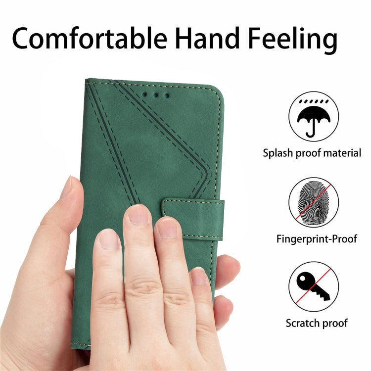 For Samsung Galaxy Xcover 7 5G Stitching Embossed Leather Phone Case(Green) - Galaxy Phone Cases by buy2fix | Online Shopping UK | buy2fix