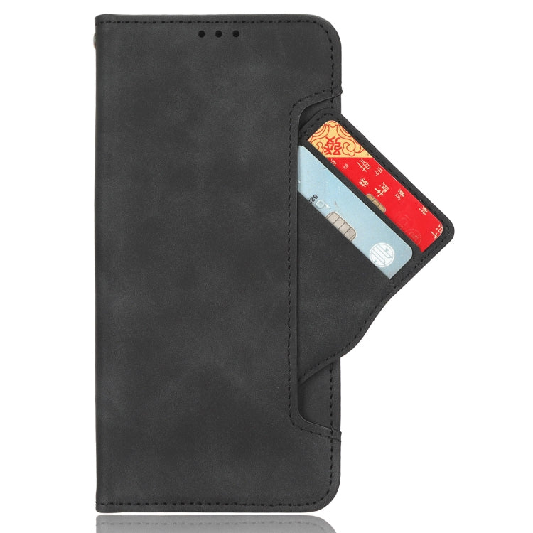 For Blackview Oscal C70 Skin Feel Calf Texture Card Slots Leather Phone Case(Black) - More Brand by buy2fix | Online Shopping UK | buy2fix