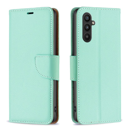 For Samsung Galaxy A34 5G Litchi Texture Pure Color Flip Leather Phone Case(Green) - Galaxy Phone Cases by buy2fix | Online Shopping UK | buy2fix