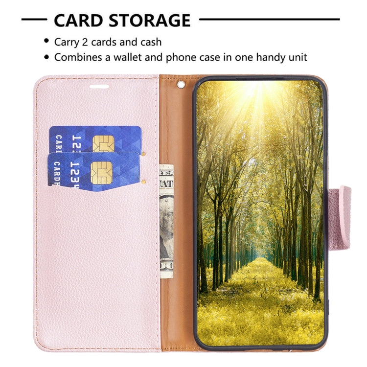 For Samsung Galaxy A35 Litchi Texture Pure Color Flip Leather Phone Case(Rose Gold) - Galaxy Phone Cases by buy2fix | Online Shopping UK | buy2fix