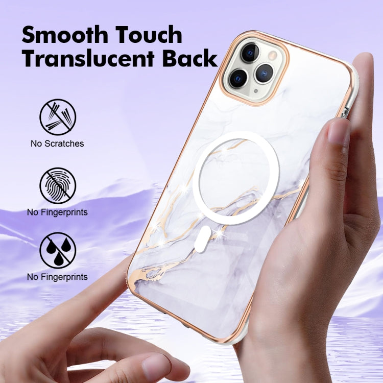 For iPhone 11 Pro Marble Pattern Dual-side IMD Magsafe TPU Phone Case(White 006) - iPhone 11 Pro Cases by buy2fix | Online Shopping UK | buy2fix