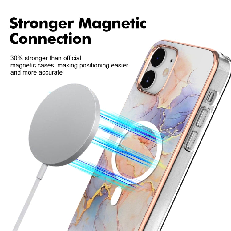 For iPhone 12 / 12 Pro Marble Pattern Dual-side IMD Magsafe TPU Phone Case(White Marble) - iPhone 12 / 12 Pro Cases by buy2fix | Online Shopping UK | buy2fix