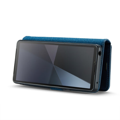 For Sony Xperia 10 VI DG.MING Crazy Horse Texture Detachable Magnetic Leather Phone Case(Blue) - Sony Cases by DG.MING | Online Shopping UK | buy2fix