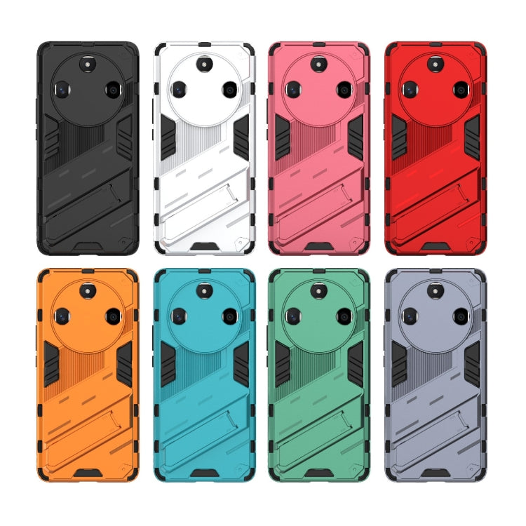 For Honor X50 5G Global / X9B Punk Armor 2 in 1 PC + TPU Phone Case with Holder(Grey) - Honor Cases by buy2fix | Online Shopping UK | buy2fix