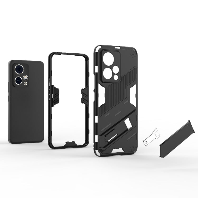 For Honor 90 GT 5G Punk Armor 2 in 1 PC + TPU Phone Case with Holder(Black) - Honor Cases by buy2fix | Online Shopping UK | buy2fix