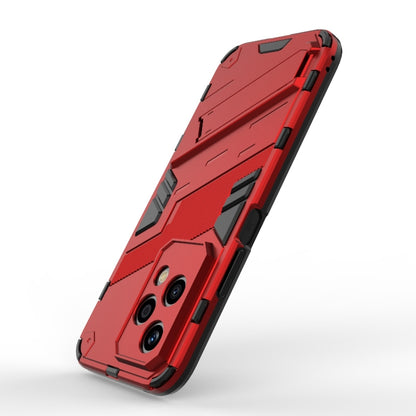 For Honor 200 Lite Global Punk Armor 2 in 1 PC + TPU Phone Case with Holder(Red) - Honor Cases by buy2fix | Online Shopping UK | buy2fix