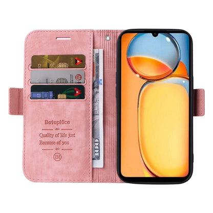 For Xiaomi Redmi 13C 4G / 5G BETOPNICE Dual-side Buckle Leather Phone Case(Pink) - 13C Cases by BETOPNICE | Online Shopping UK | buy2fix