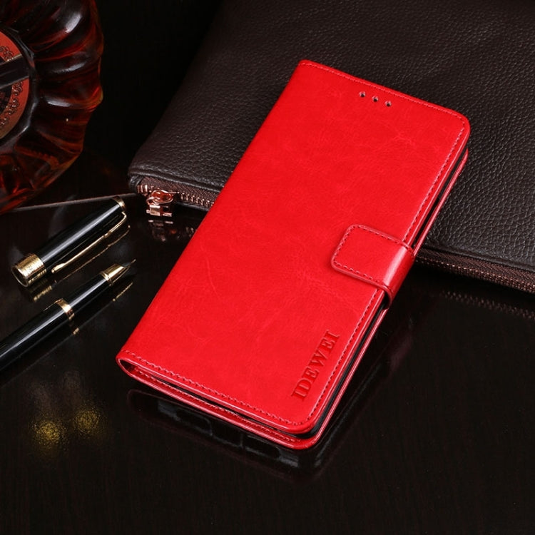 For vivo X100 Pro idewei Crazy Horse Texture Leather Phone Case(Red) - X100 Pro Cases by idewei | Online Shopping UK | buy2fix