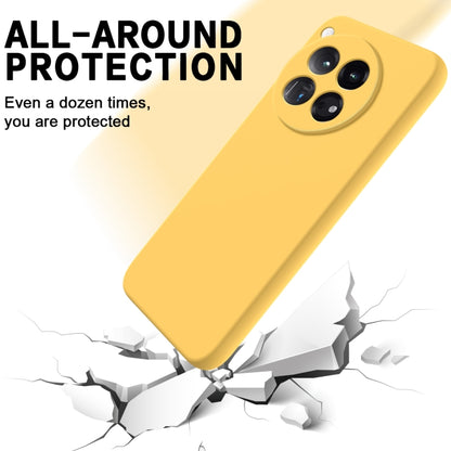 For OnePlus 12 Pure Color Liquid Silicone Shockproof Phone Case(Yellow) - OnePlus Cases by buy2fix | Online Shopping UK | buy2fix