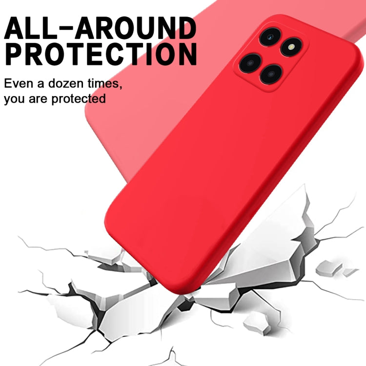 For Honor X6a Pure Color Liquid Silicone Shockproof Phone Case(Red) - Honor Cases by buy2fix | Online Shopping UK | buy2fix