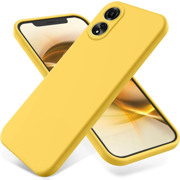 For Honor X5 Plus Pure Color Liquid Silicone Shockproof Phone Case(Yellow) - Honor Cases by buy2fix | Online Shopping UK | buy2fix