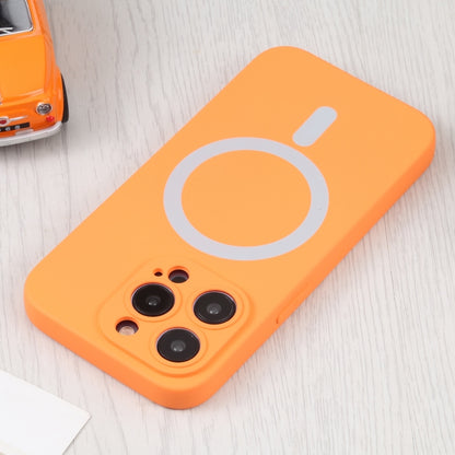 For iPhone 16 Pro Liquid Silicone Magsafe Phone Case(Orange) - iPhone 16 Pro Cases by buy2fix | Online Shopping UK | buy2fix