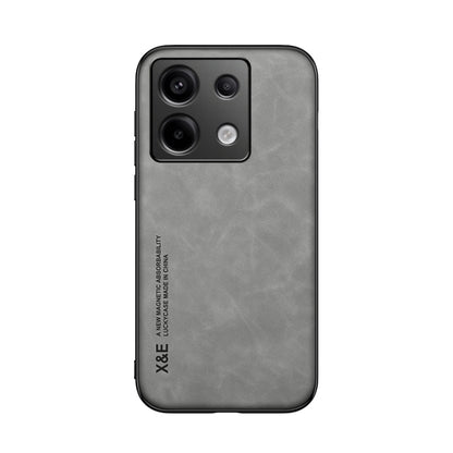 For Xiaomi Redmi Note 13 Pro 5G Skin Feel Magnetic Leather Back Phone Case(Light Grey) - Note 13 Pro Cases by buy2fix | Online Shopping UK | buy2fix