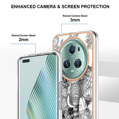 For Honor Magic 5 Pro Electroplating Marble Dual-side IMD Phone Case(Totem Elephant) - Honor Cases by buy2fix | Online Shopping UK | buy2fix