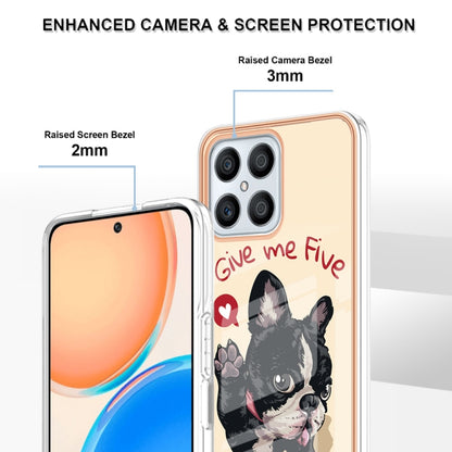 For Honor X8 4G Electroplating Marble Dual-side IMD Phone Case(Lucky Dog) - Honor Cases by buy2fix | Online Shopping UK | buy2fix