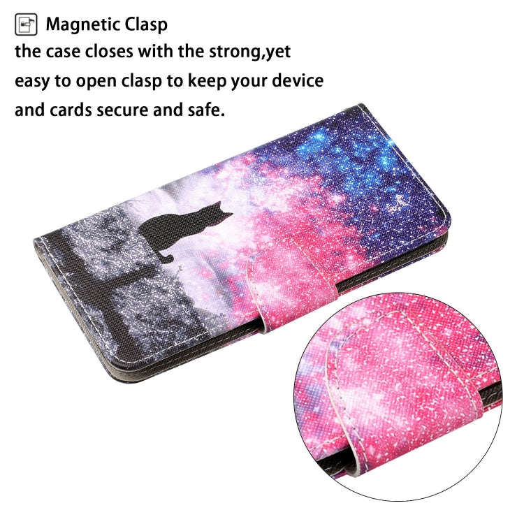 For iPhone 16 Pro Max 3D Colored Drawing Flip Leather Phone Case(Star Cat) - iPhone 16 Pro Max Cases by buy2fix | Online Shopping UK | buy2fix