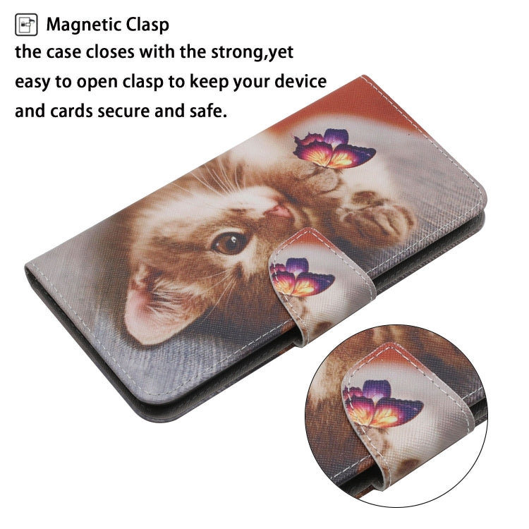 For iPhone 16 Pro Max 3D Colored Drawing Flip Leather Phone Case(Butterfly Cat) - iPhone 16 Pro Max Cases by buy2fix | Online Shopping UK | buy2fix