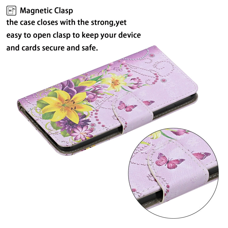 For iPhone 16 Pro 3D Colored Drawing Flip Leather Phone Case(Yellow Flowers) - iPhone 16 Pro Cases by buy2fix | Online Shopping UK | buy2fix