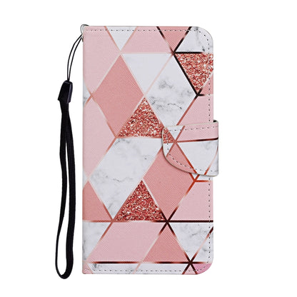 For iPhone 16 3D Colored Drawing Flip Leather Phone Case(Marble) - iPhone 16 Cases by buy2fix | Online Shopping UK | buy2fix