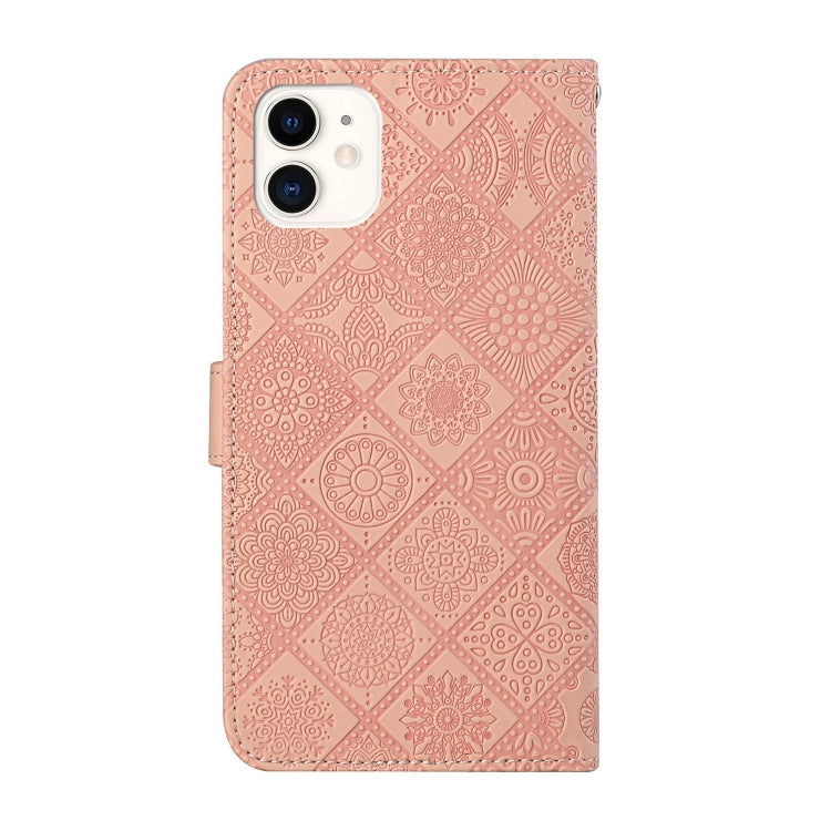 For iPhone 16 Pro Ethnic Style Embossed Pattern Leather Phone Case(Pink) - iPhone 16 Pro Cases by buy2fix | Online Shopping UK | buy2fix