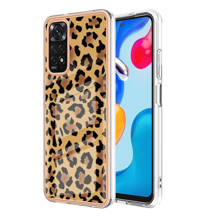 For Xiaomi Redmi Note 11s / Note 11 4G Electroplating Marble Dual-side IMD Phone Case(Leopard Print) - Xiaomi Cases by buy2fix | Online Shopping UK | buy2fix