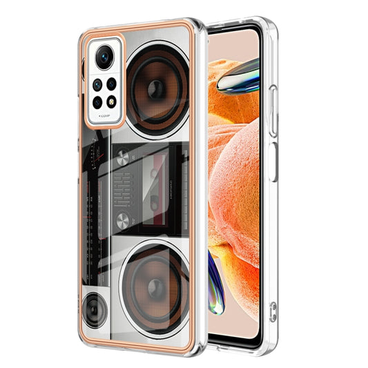 For Xiaomi Redmi Note 12 Pro 4G Global Electroplating Marble Dual-side IMD Phone Case(Retro Radio) - Xiaomi Cases by buy2fix | Online Shopping UK | buy2fix