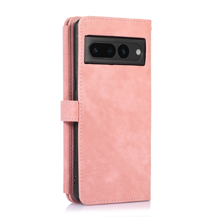 For Google Pixel 7 Pro Dream 9-Card Wallet Zipper Bag Leather Phone Case(Pink) - Google Cases by buy2fix | Online Shopping UK | buy2fix