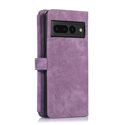 For Google Pixel 7 Pro Dream 9-Card Wallet Zipper Bag Leather Phone Case(Purple) - Google Cases by buy2fix | Online Shopping UK | buy2fix