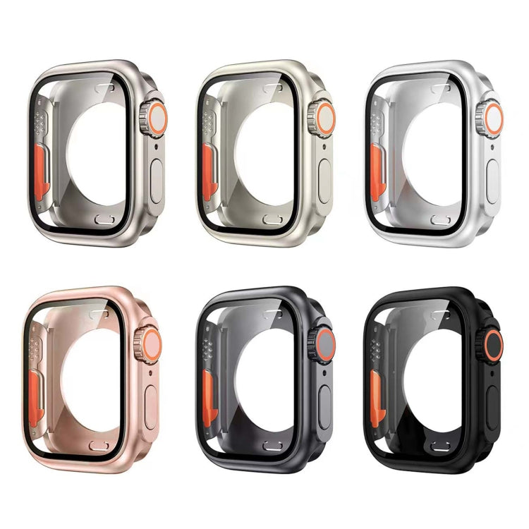 For Apple Watch Series 6 / 5 / 4 / SE 40mm Change to Ultra 49mm All-Inclusive Film Hybrid PC Watch Case(Starlight) - Watch Cases by buy2fix | Online Shopping UK | buy2fix