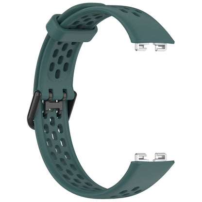 For Huawei Band 8 Solid Color Breathable Silicone Watch Band(Olive Green) - Watch Bands by buy2fix | Online Shopping UK | buy2fix