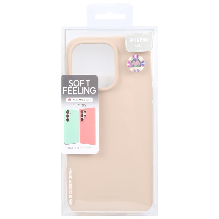 For iPhone 16 Pro Max GOOSPERY SOFT FEELING Liquid TPU Soft Phone Case(Apricot) - iPhone 16 Pro Max Cases by GOOSPERY | Online Shopping UK | buy2fix