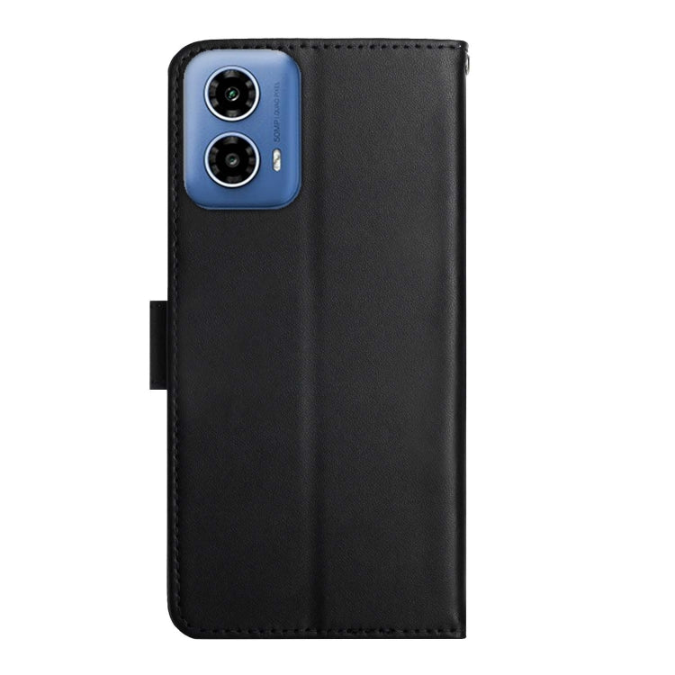 For Motorola Moto G Stylus 5G 2024 Genuine Leather Fingerprint-proof Horizontal Flip Phone Case(Black) - Motorola Cases by buy2fix | Online Shopping UK | buy2fix