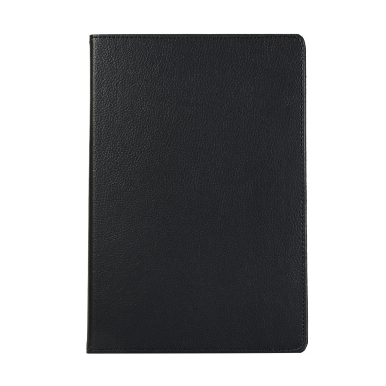 For Samsung Galaxy Tab S9+ 360 Degrees Rotation Holder Litchi Texture Leather Tablet Case(Black) - Galaxy Tab S9+ Cases by buy2fix | Online Shopping UK | buy2fix