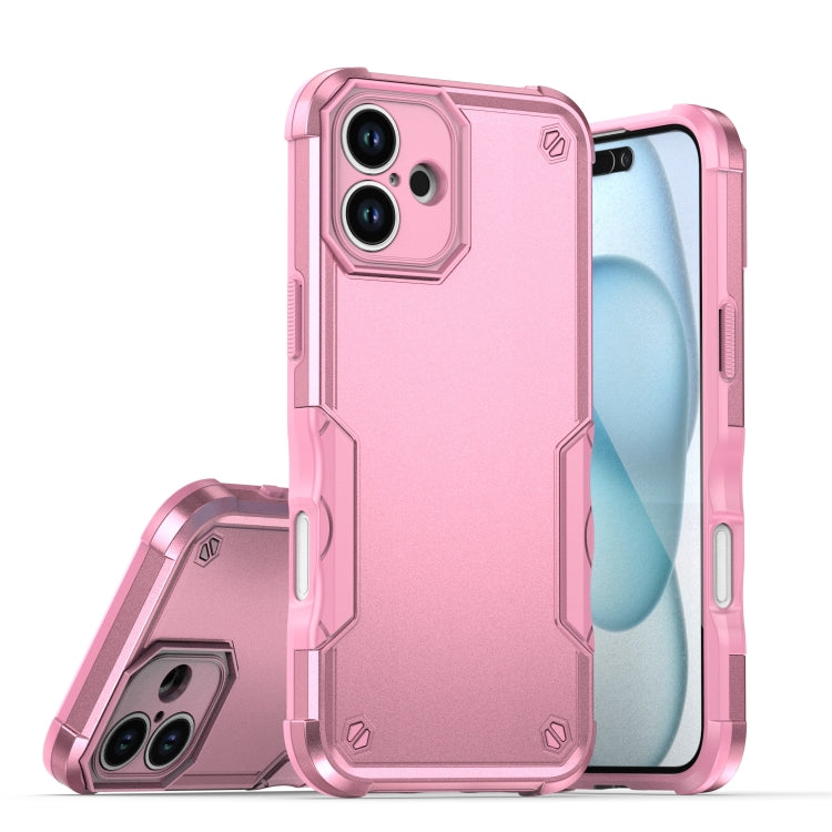 For iPhone 16 Plus Non-slip Shockproof Armor Phone Case(Pink) - iPhone 16 Plus Cases by buy2fix | Online Shopping UK | buy2fix