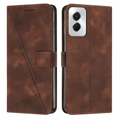 For Motorola Moto G Power 5G 2024 Dream Triangle Leather Phone Case with Lanyard(Brown) - Motorola Cases by buy2fix | Online Shopping UK | buy2fix